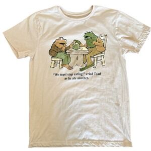 Frog and Toad We Must Stop Eating Graphic‎ Tee Unisex Small Short Sleeve